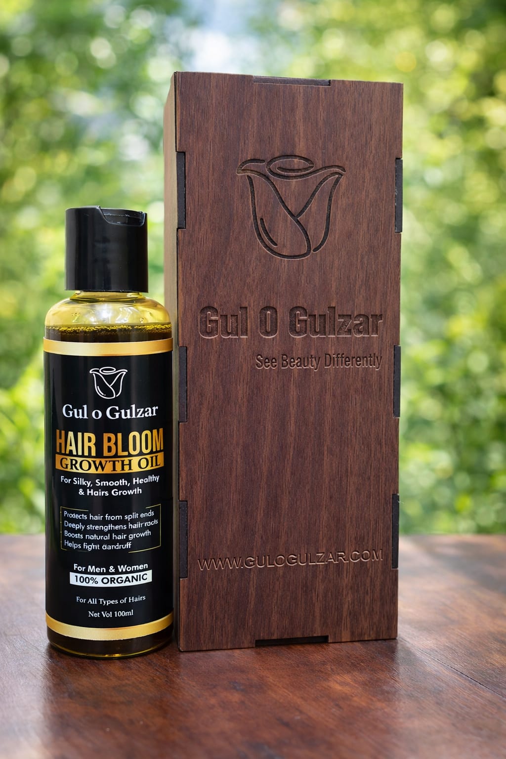 Hair Bloom Growth Oil – 100% Organic Herbal Hair Oil for Hair Growth & Hair Fall Control