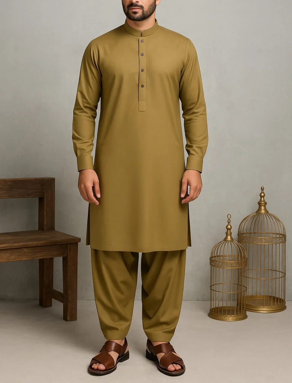 Camel/Khaki Cotton Suit